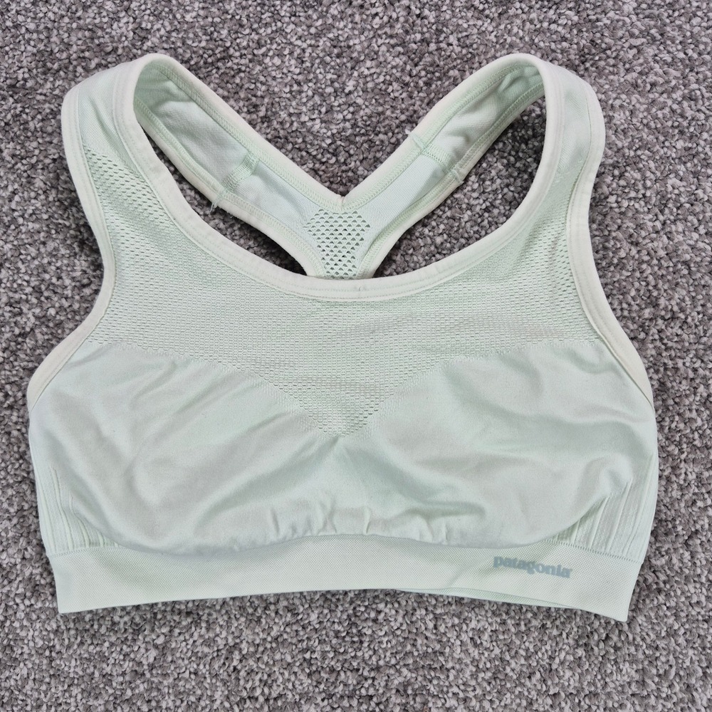 Patagonia Capilene Sports Bra Womens Small Mint Green Racerback